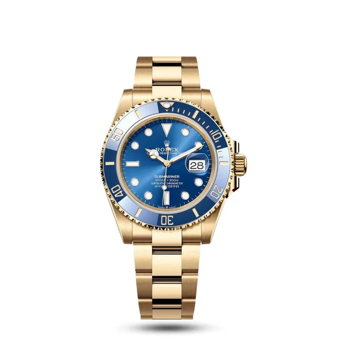 Rolex Submariner Date Gold Dial Blue – main view